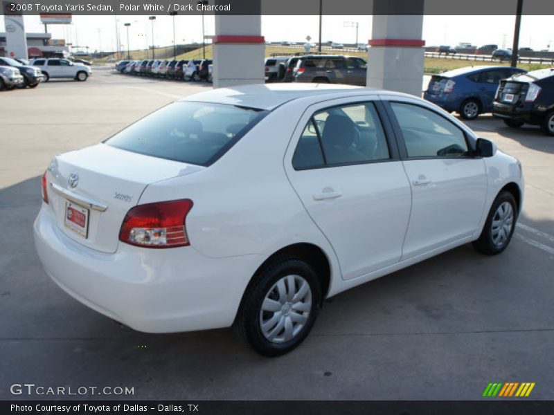 Polar White / Dark Charcoal 2008 Toyota Yaris Sedan
