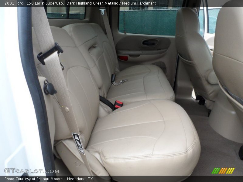 Dark Highland Green Metallic / Medium Parchment 2001 Ford F150 Lariat SuperCab
