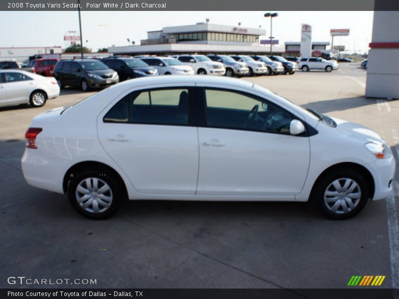 Polar White / Dark Charcoal 2008 Toyota Yaris Sedan