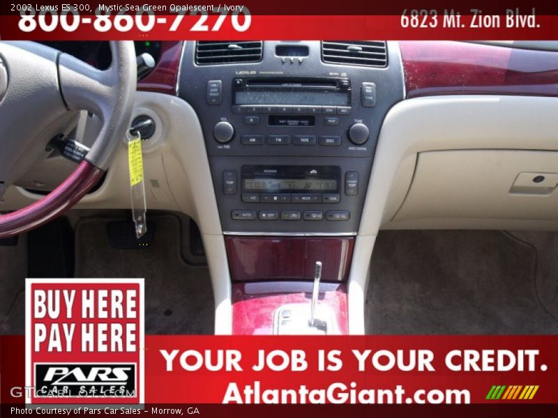 Mystic Sea Green Opalescent / Ivory 2002 Lexus ES 300