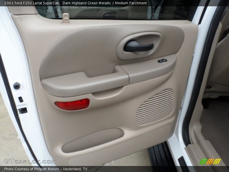 Dark Highland Green Metallic / Medium Parchment 2001 Ford F150 Lariat SuperCab