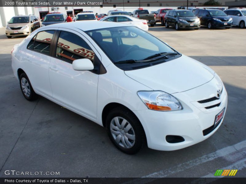 Polar White / Dark Charcoal 2008 Toyota Yaris Sedan