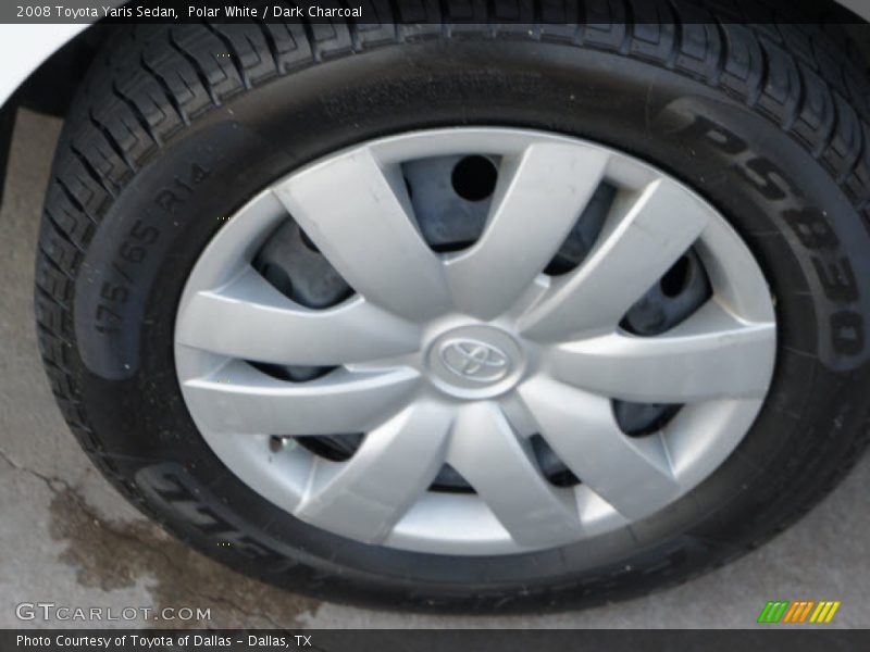 Polar White / Dark Charcoal 2008 Toyota Yaris Sedan
