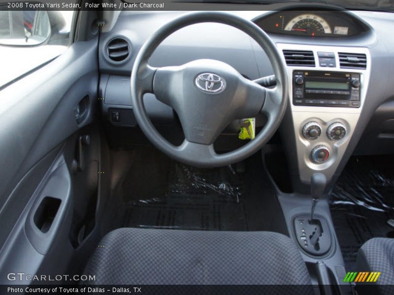 Polar White / Dark Charcoal 2008 Toyota Yaris Sedan