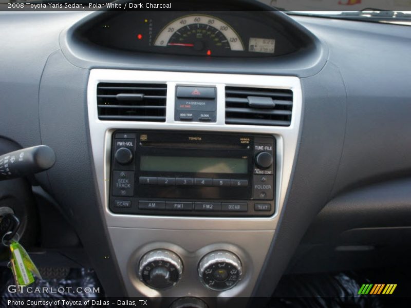 Polar White / Dark Charcoal 2008 Toyota Yaris Sedan
