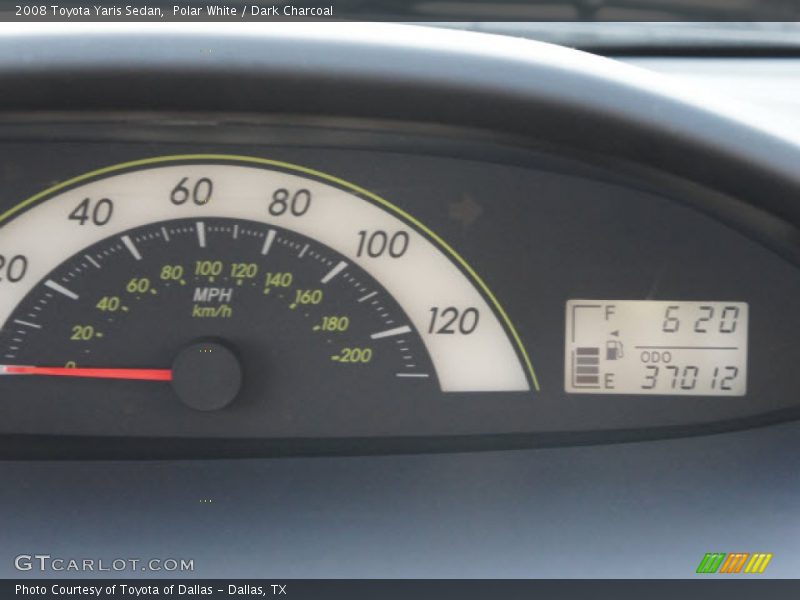 Polar White / Dark Charcoal 2008 Toyota Yaris Sedan