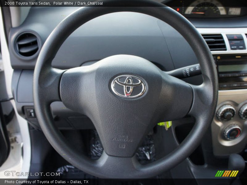 Polar White / Dark Charcoal 2008 Toyota Yaris Sedan