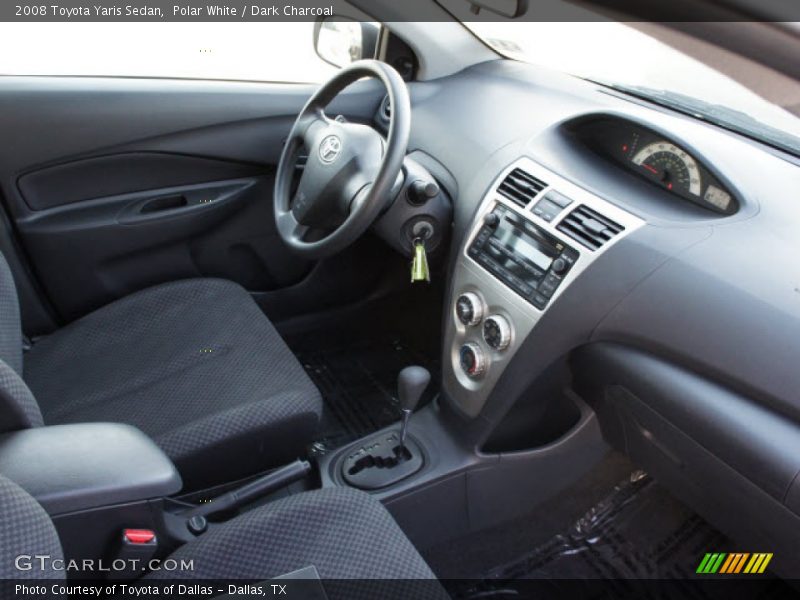 Polar White / Dark Charcoal 2008 Toyota Yaris Sedan
