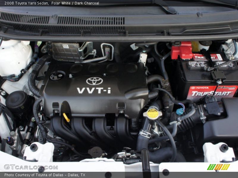 Polar White / Dark Charcoal 2008 Toyota Yaris Sedan