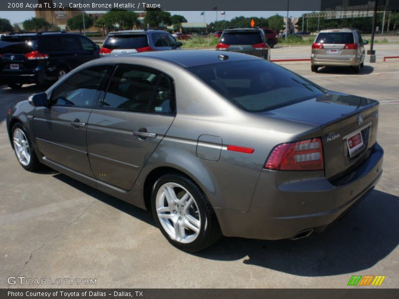 Carbon Bronze Metallic / Taupe 2008 Acura TL 3.2