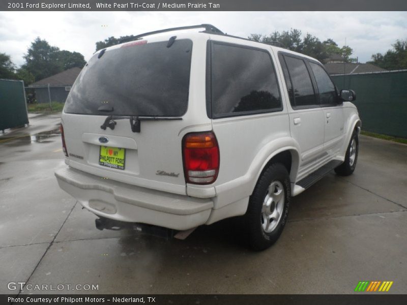 White Pearl Tri-Coat / Medium Prairie Tan 2001 Ford Explorer Limited