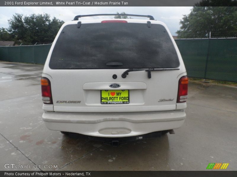 White Pearl Tri-Coat / Medium Prairie Tan 2001 Ford Explorer Limited