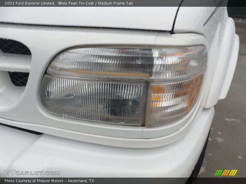 White Pearl Tri-Coat / Medium Prairie Tan 2001 Ford Explorer Limited