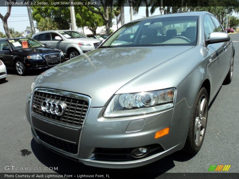 Light Silver Metallic / Black 2008 Audi A6 3.2 Sedan