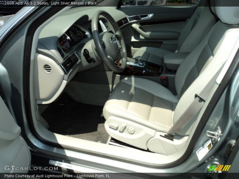 Light Silver Metallic / Black 2008 Audi A6 3.2 Sedan