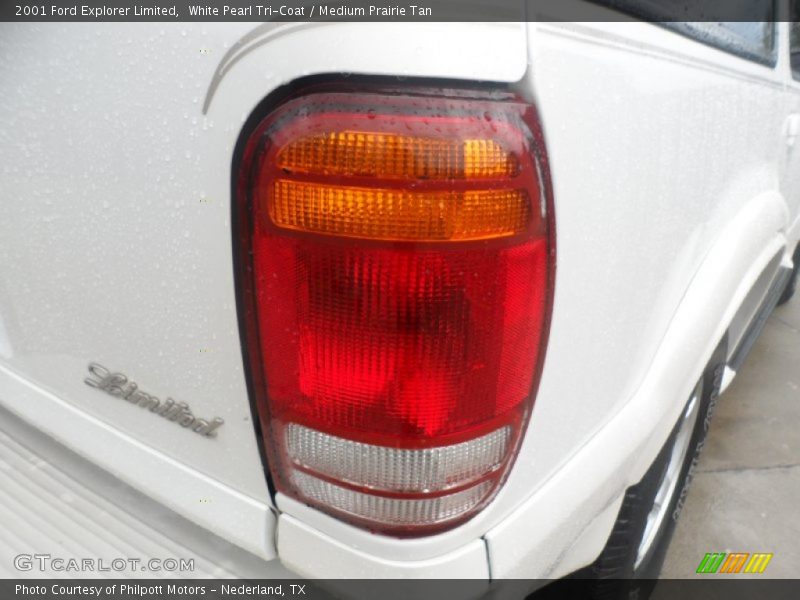 White Pearl Tri-Coat / Medium Prairie Tan 2001 Ford Explorer Limited