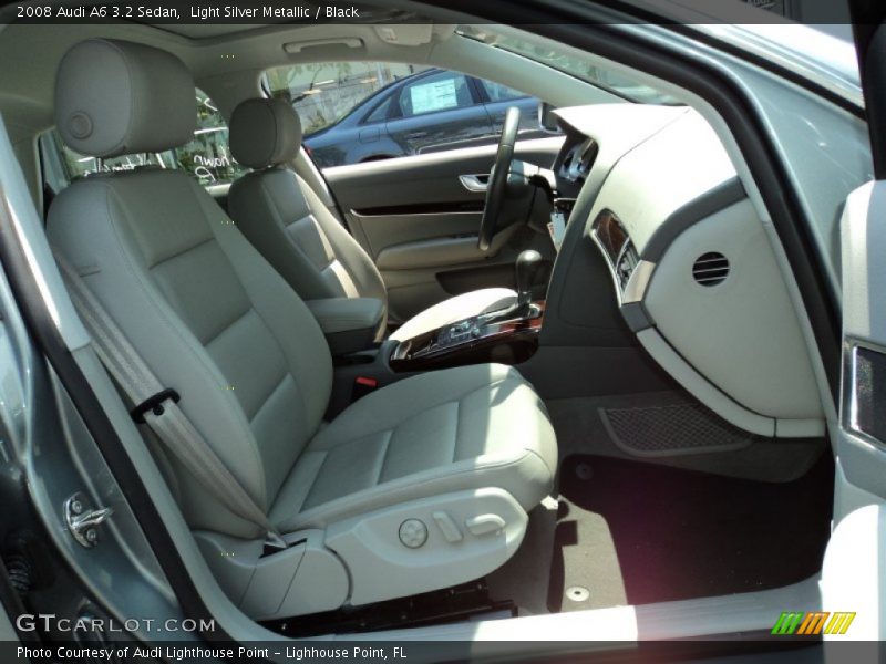 Light Silver Metallic / Black 2008 Audi A6 3.2 Sedan