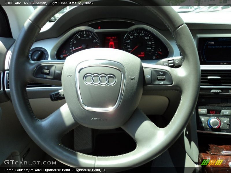 Light Silver Metallic / Black 2008 Audi A6 3.2 Sedan