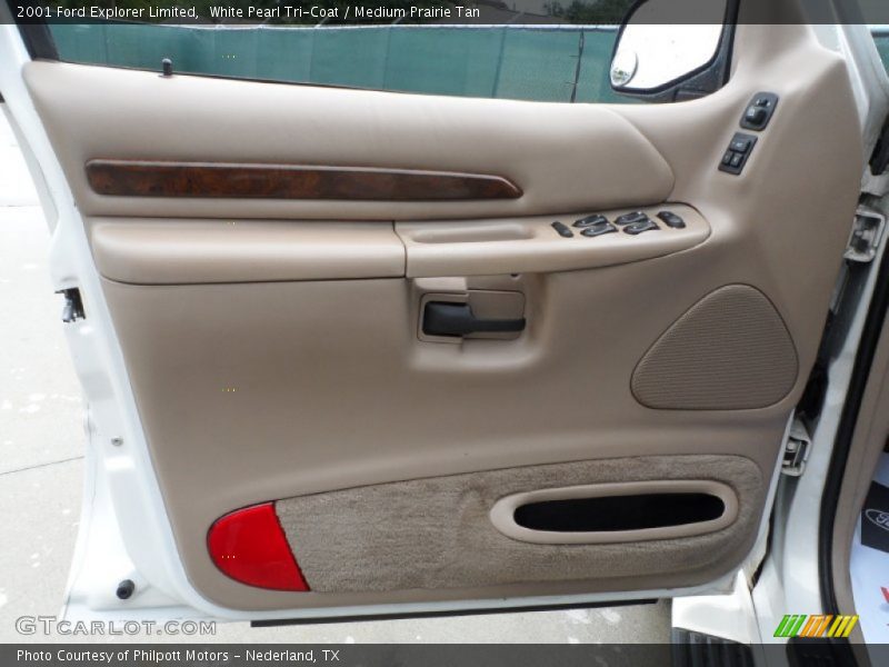 White Pearl Tri-Coat / Medium Prairie Tan 2001 Ford Explorer Limited