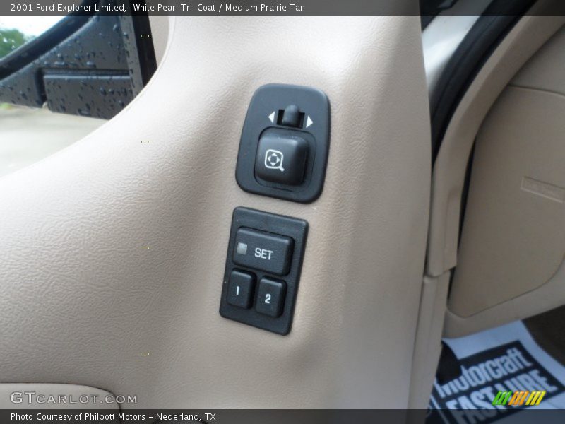 White Pearl Tri-Coat / Medium Prairie Tan 2001 Ford Explorer Limited