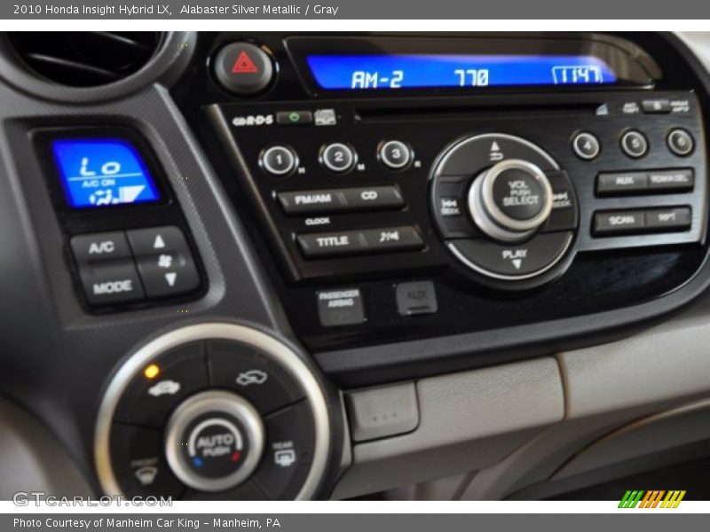 Controls of 2010 Insight Hybrid LX