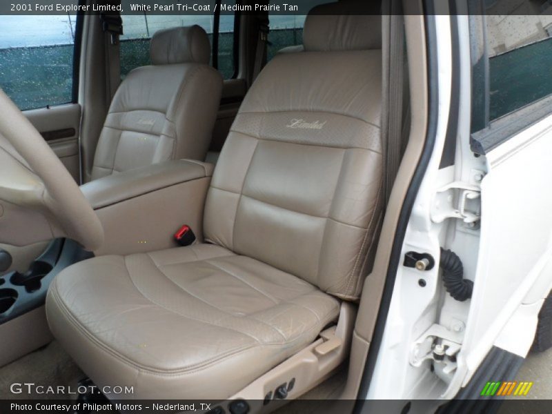 White Pearl Tri-Coat / Medium Prairie Tan 2001 Ford Explorer Limited