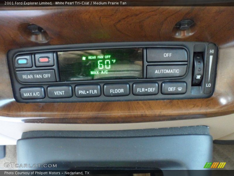 Controls of 2001 Explorer Limited