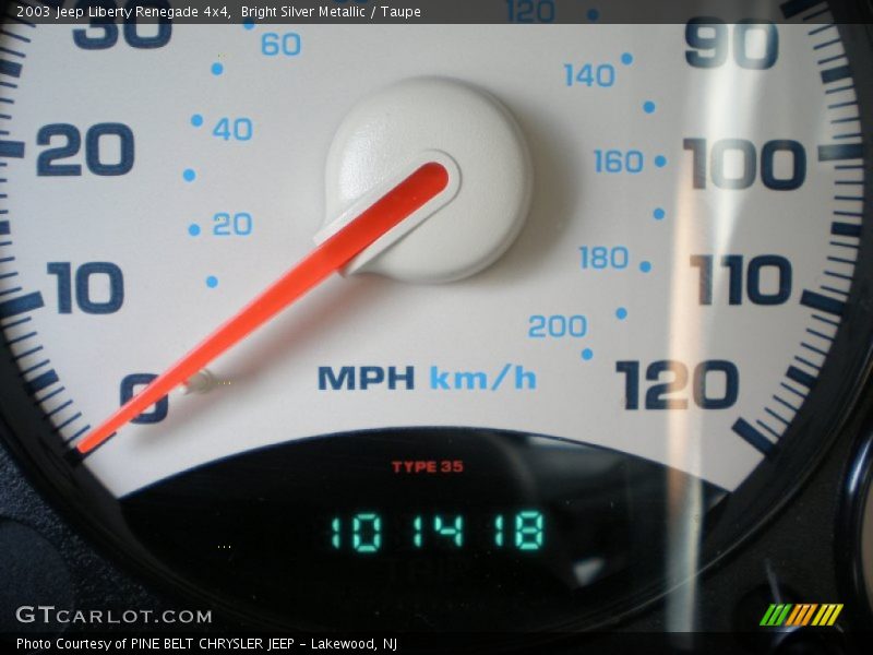 Bright Silver Metallic / Taupe 2003 Jeep Liberty Renegade 4x4