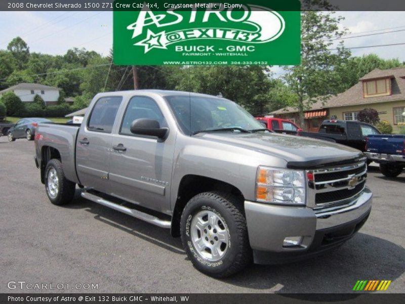 Graystone Metallic / Ebony 2008 Chevrolet Silverado 1500 Z71 Crew Cab 4x4