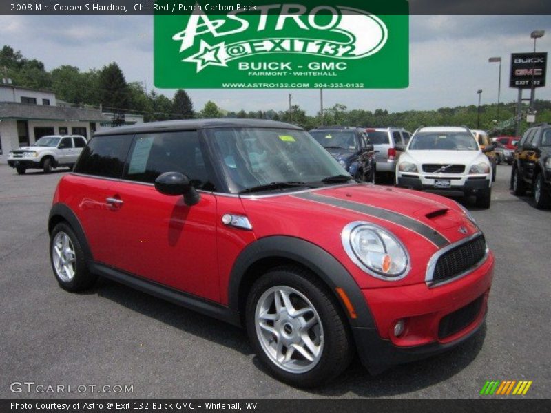 Chili Red / Punch Carbon Black 2008 Mini Cooper S Hardtop