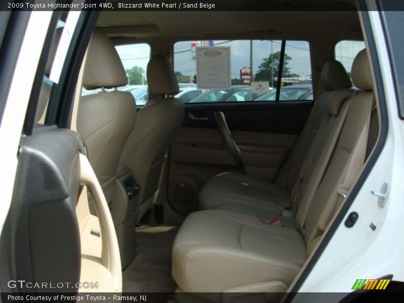 Blizzard White Pearl / Sand Beige 2009 Toyota Highlander Sport 4WD