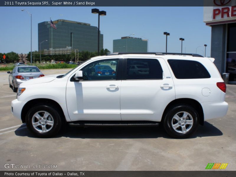 Super White / Sand Beige 2011 Toyota Sequoia SR5