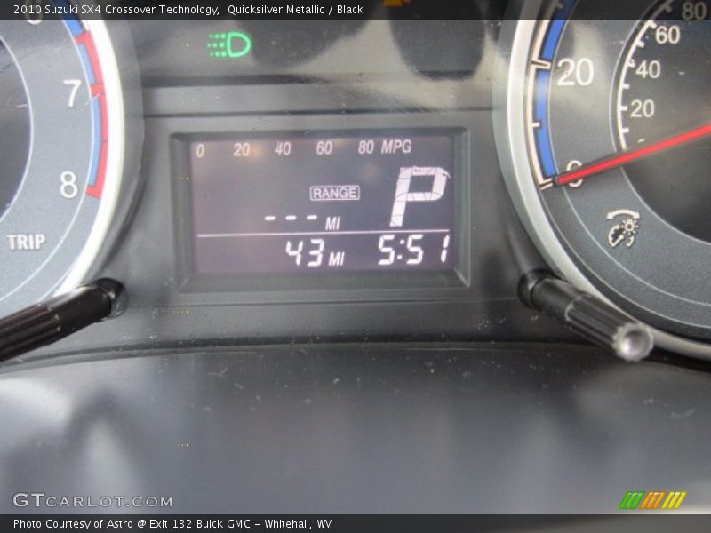 Quicksilver Metallic / Black 2010 Suzuki SX4 Crossover Technology