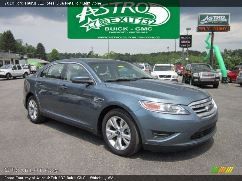Steel Blue Metallic / Light Stone 2010 Ford Taurus SEL