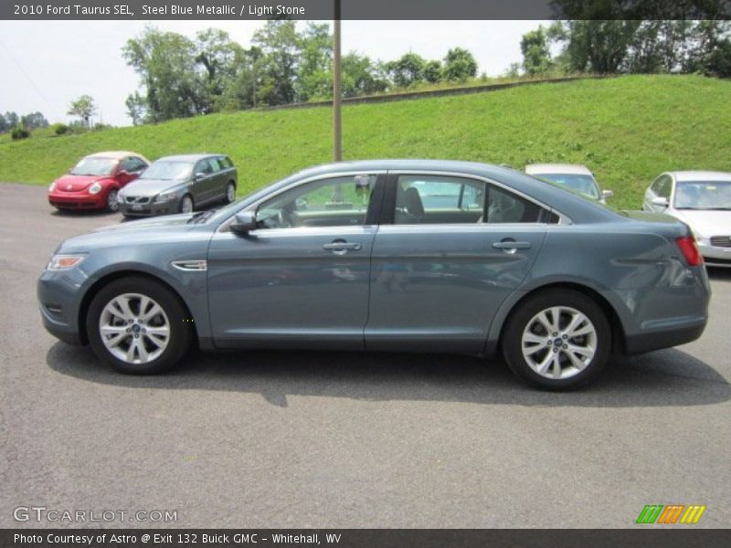 Steel Blue Metallic / Light Stone 2010 Ford Taurus SEL