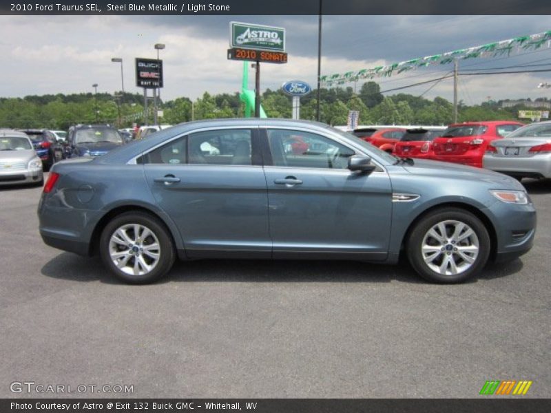 Steel Blue Metallic / Light Stone 2010 Ford Taurus SEL