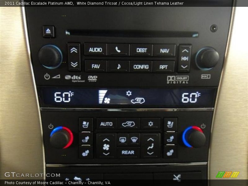 Controls of 2011 Escalade Platinum AWD