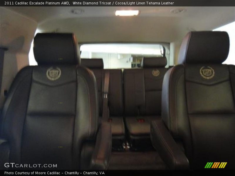 White Diamond Tricoat / Cocoa/Light Linen Tehama Leather 2011 Cadillac Escalade Platinum AWD