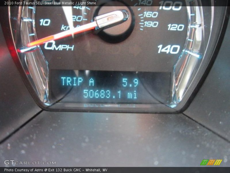 Steel Blue Metallic / Light Stone 2010 Ford Taurus SEL