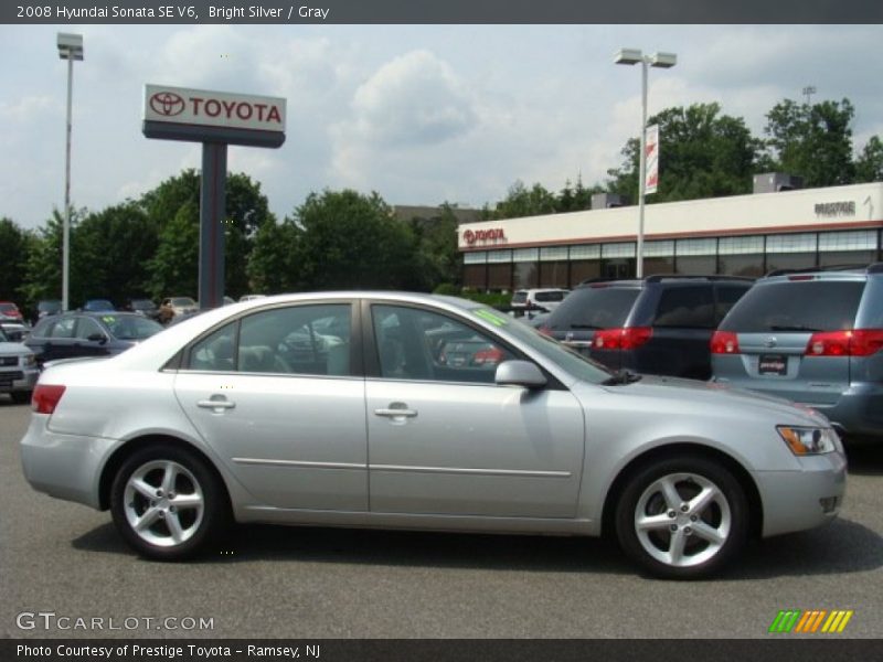 Bright Silver / Gray 2008 Hyundai Sonata SE V6