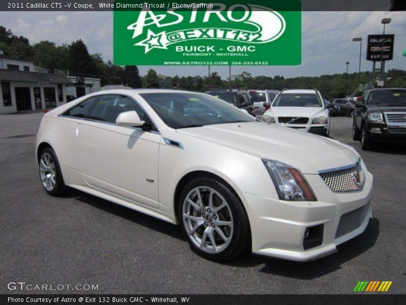 White Diamond Tricoat / Ebony/Saffron 2011 Cadillac CTS -V Coupe