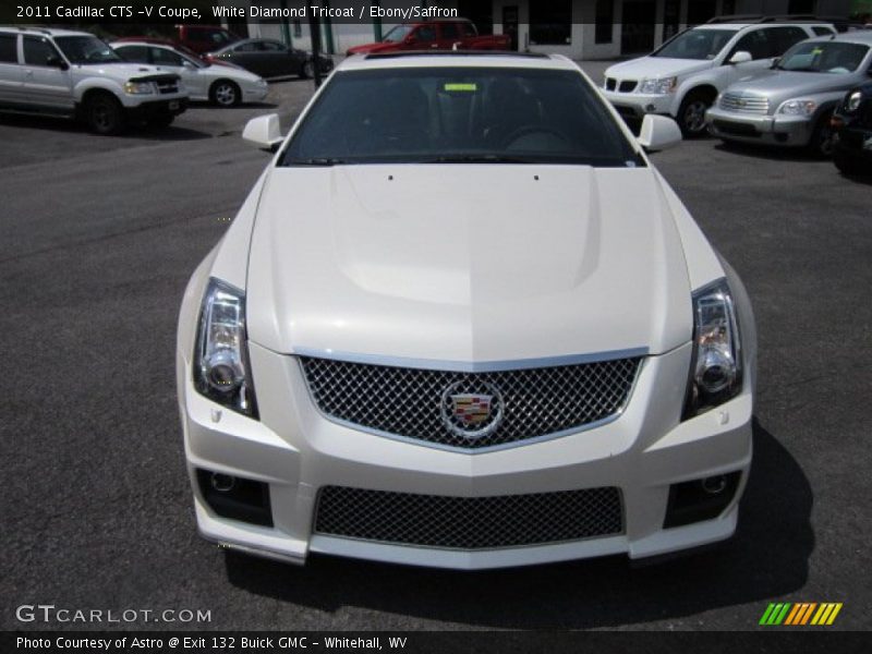 White Diamond Tricoat / Ebony/Saffron 2011 Cadillac CTS -V Coupe