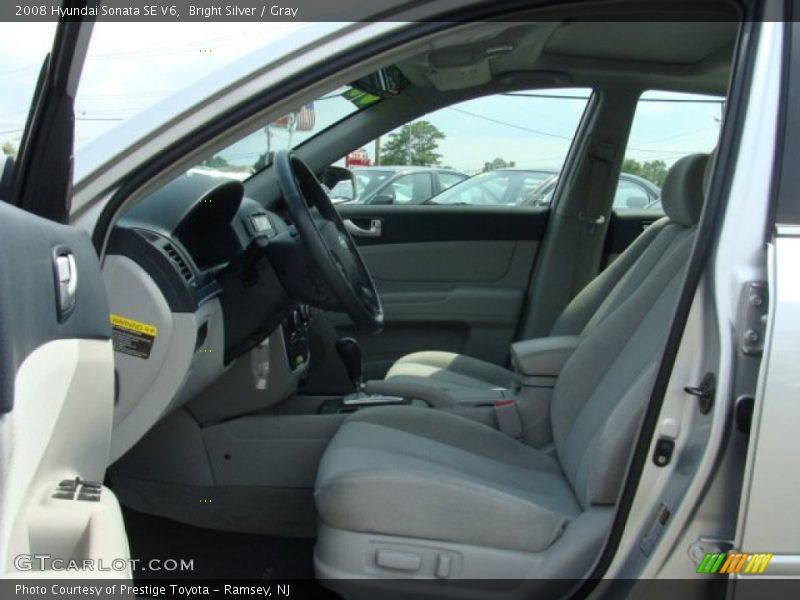 Bright Silver / Gray 2008 Hyundai Sonata SE V6