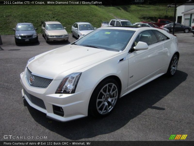 White Diamond Tricoat / Ebony/Saffron 2011 Cadillac CTS -V Coupe