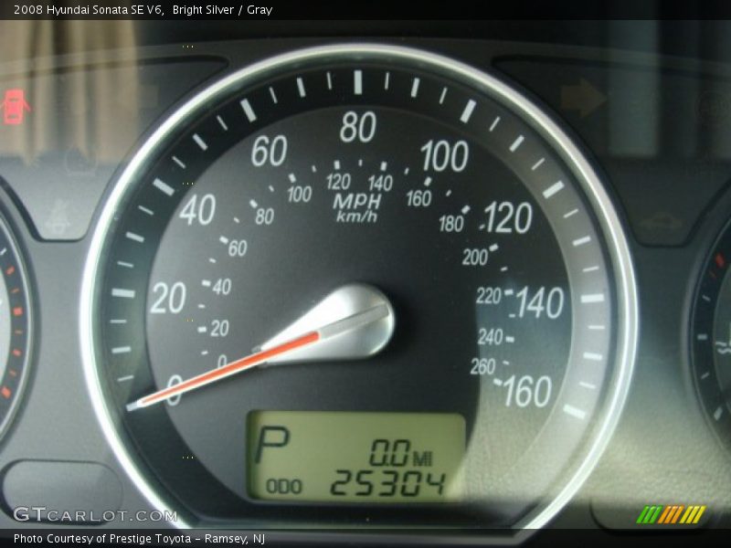Bright Silver / Gray 2008 Hyundai Sonata SE V6