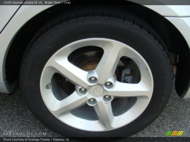 Bright Silver / Gray 2008 Hyundai Sonata SE V6