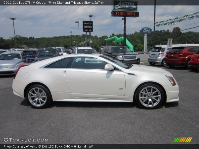 White Diamond Tricoat / Ebony/Saffron 2011 Cadillac CTS -V Coupe