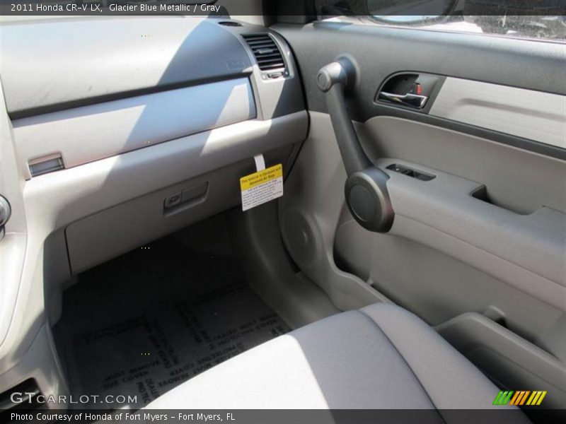 Glacier Blue Metallic / Gray 2011 Honda CR-V LX