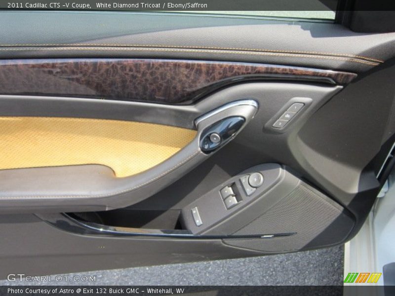 White Diamond Tricoat / Ebony/Saffron 2011 Cadillac CTS -V Coupe