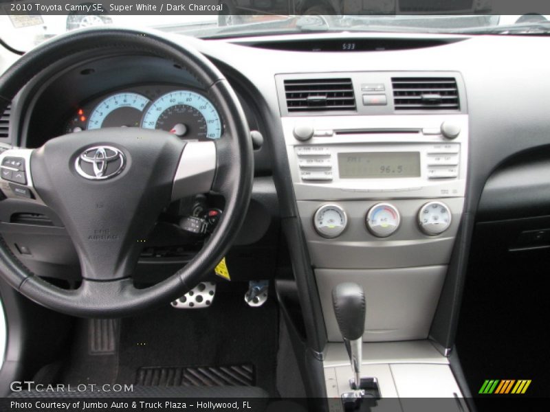Super White / Dark Charcoal 2010 Toyota Camry SE